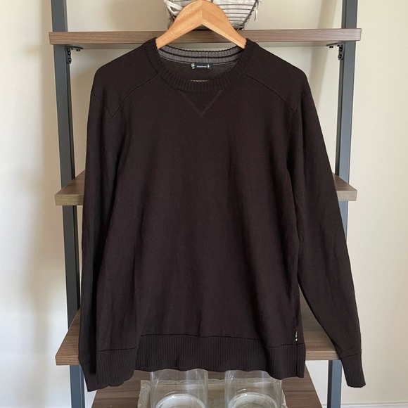 Smartwool Men's Dark Brown Wool Blend Sweater, Size Large - Picture 4 of 10